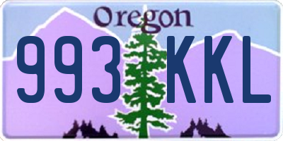 OR license plate 993KKL