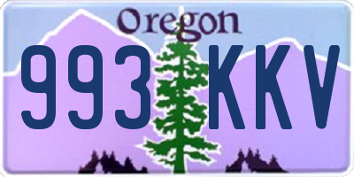 OR license plate 993KKV