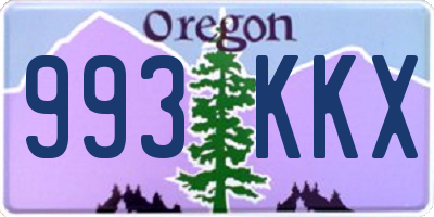 OR license plate 993KKX