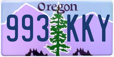 OR license plate 993KKY