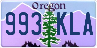 OR license plate 993KLA