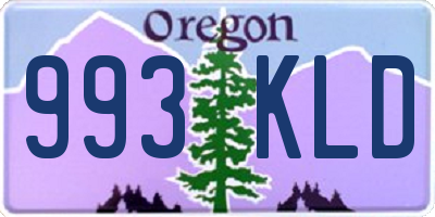 OR license plate 993KLD