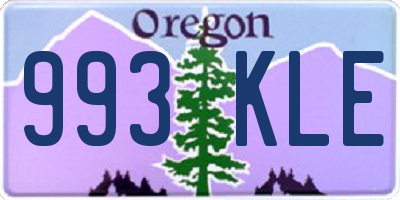 OR license plate 993KLE