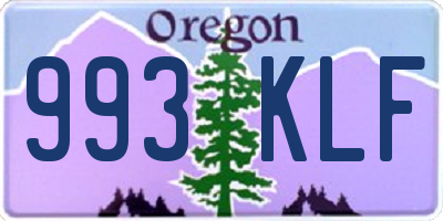 OR license plate 993KLF