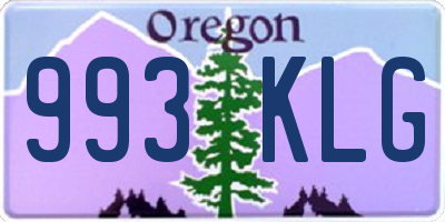OR license plate 993KLG