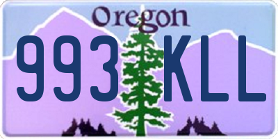 OR license plate 993KLL