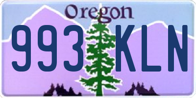 OR license plate 993KLN