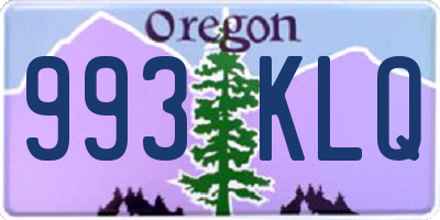 OR license plate 993KLQ