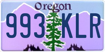 OR license plate 993KLR