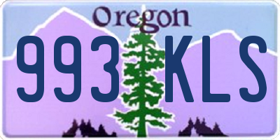 OR license plate 993KLS