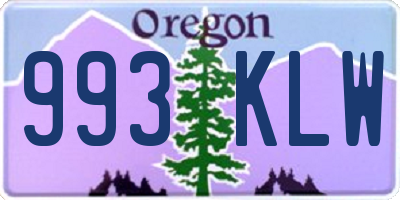 OR license plate 993KLW