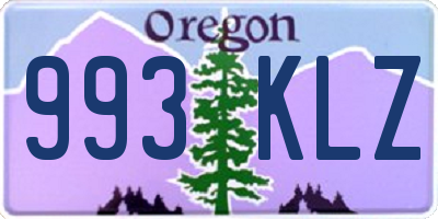 OR license plate 993KLZ