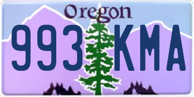 OR license plate 993KMA