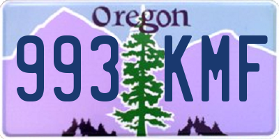 OR license plate 993KMF