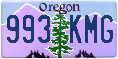 OR license plate 993KMG