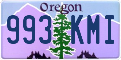 OR license plate 993KMI