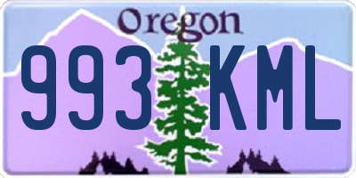 OR license plate 993KML