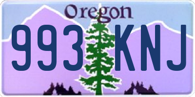 OR license plate 993KNJ
