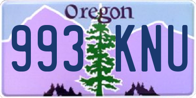 OR license plate 993KNU