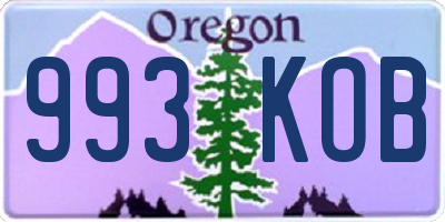 OR license plate 993KOB