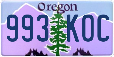 OR license plate 993KOC