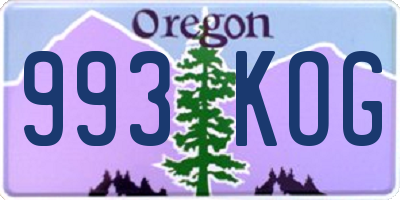 OR license plate 993KOG