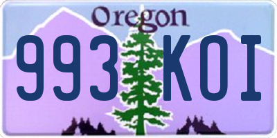 OR license plate 993KOI