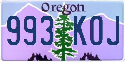 OR license plate 993KOJ