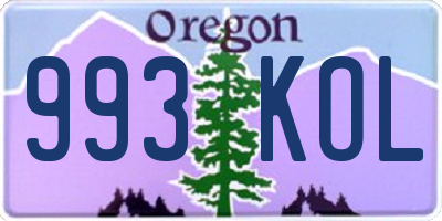 OR license plate 993KOL
