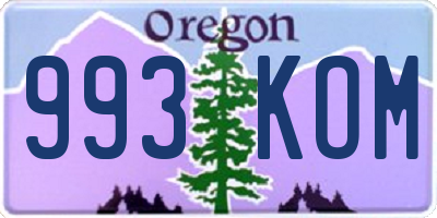 OR license plate 993KOM