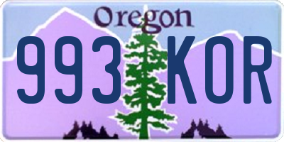 OR license plate 993KOR