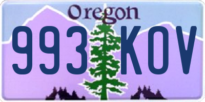 OR license plate 993KOV