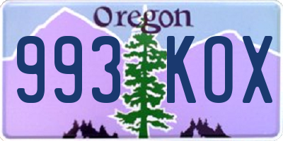 OR license plate 993KOX
