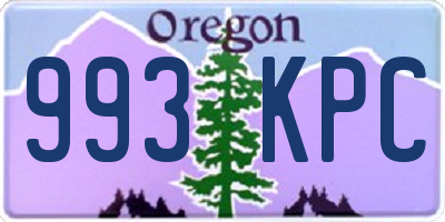 OR license plate 993KPC