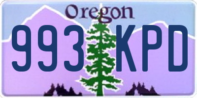 OR license plate 993KPD