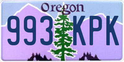 OR license plate 993KPK