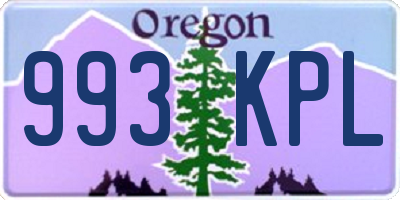 OR license plate 993KPL
