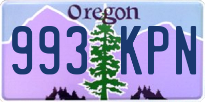 OR license plate 993KPN