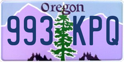 OR license plate 993KPQ