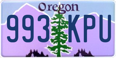 OR license plate 993KPU