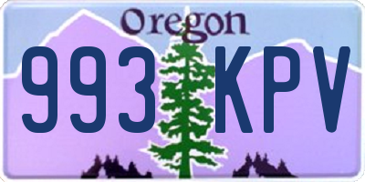 OR license plate 993KPV