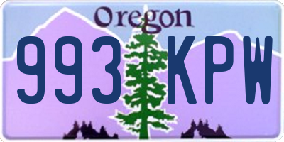 OR license plate 993KPW