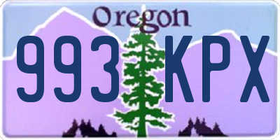 OR license plate 993KPX