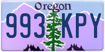 OR license plate 993KPY