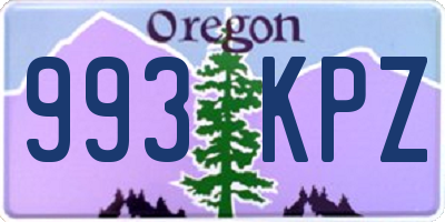 OR license plate 993KPZ