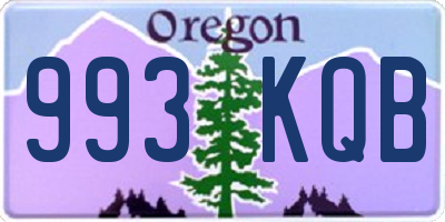 OR license plate 993KQB