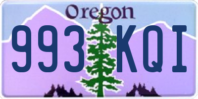 OR license plate 993KQI