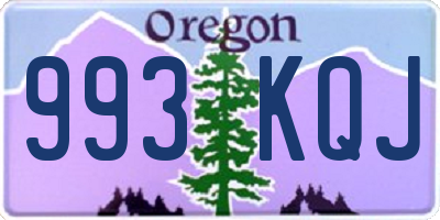 OR license plate 993KQJ