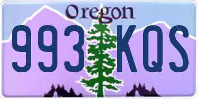 OR license plate 993KQS