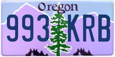 OR license plate 993KRB